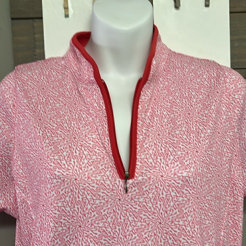 Bermuda Sands Tropical Golf Dress with White Pull-On Athletic Shorts & Belt-Med - Picture 5 of 12